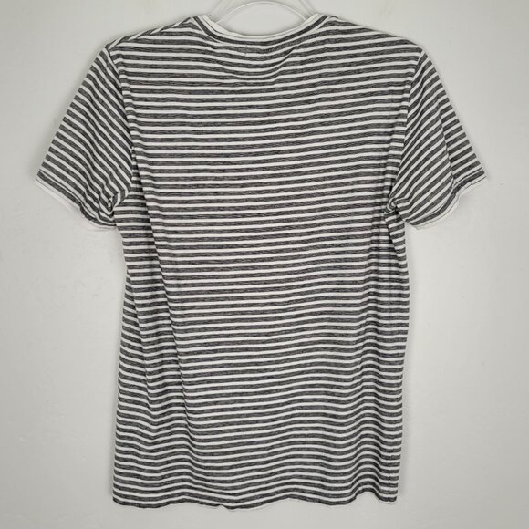 Theory Rylee Pima Cotton Short Sleeve T-Shirt Striped Black White Size XS - Picture 3 of 13